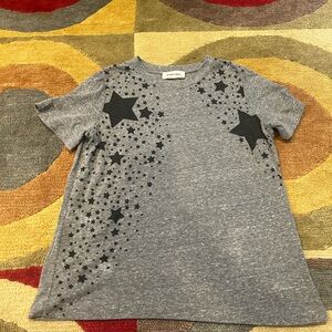 Happy Days USA Grey Short Sleeve T Shirt Star Print Women’s Small